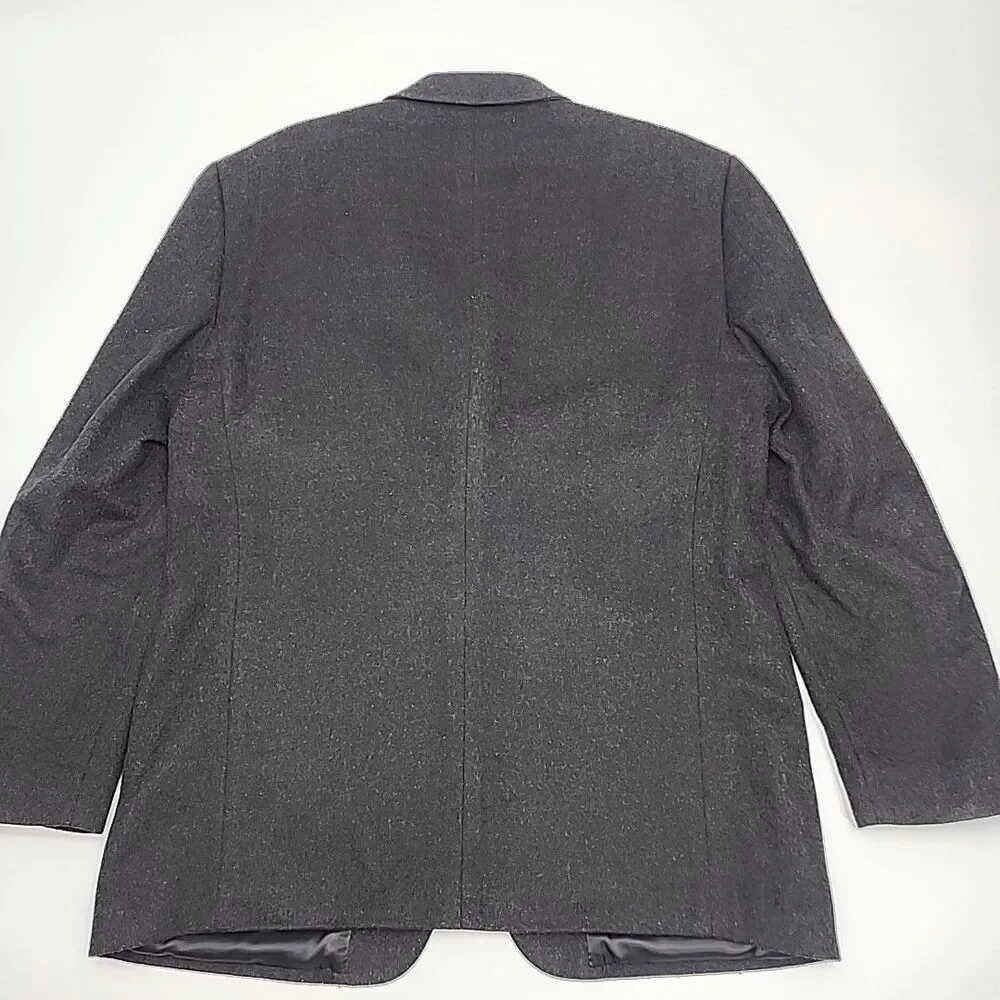 Andrew Fezza Blazer Sport Coat Jacket Wool Silk Cashmere Gray Sz 42R Men Carver
